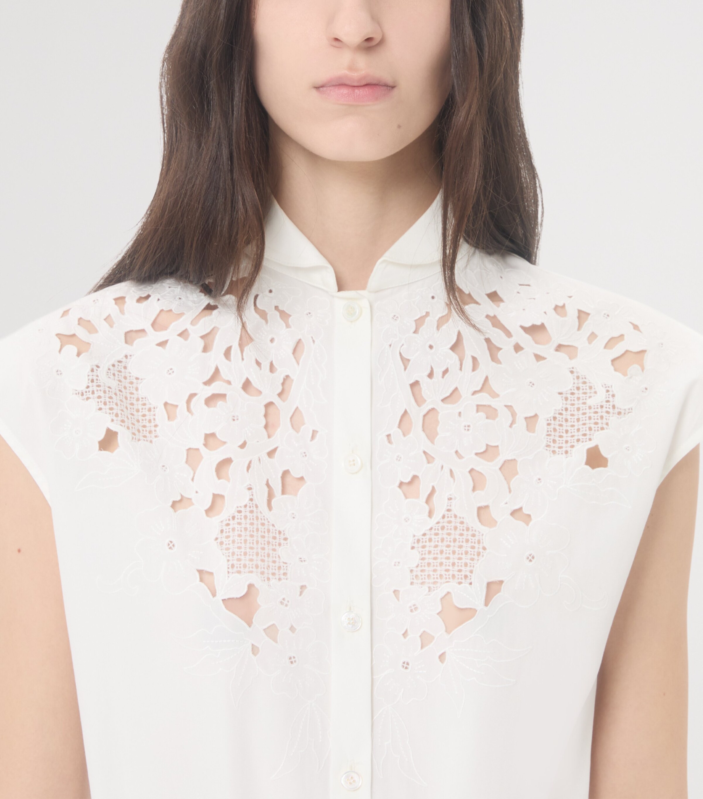 Valentino Womens Cotton Lace Shirt Image 7