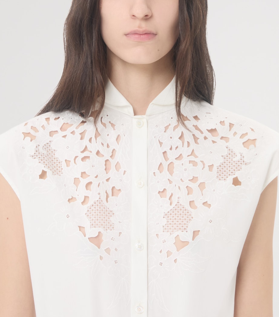 Valentino Womens Cotton Lace Shirt Image 7