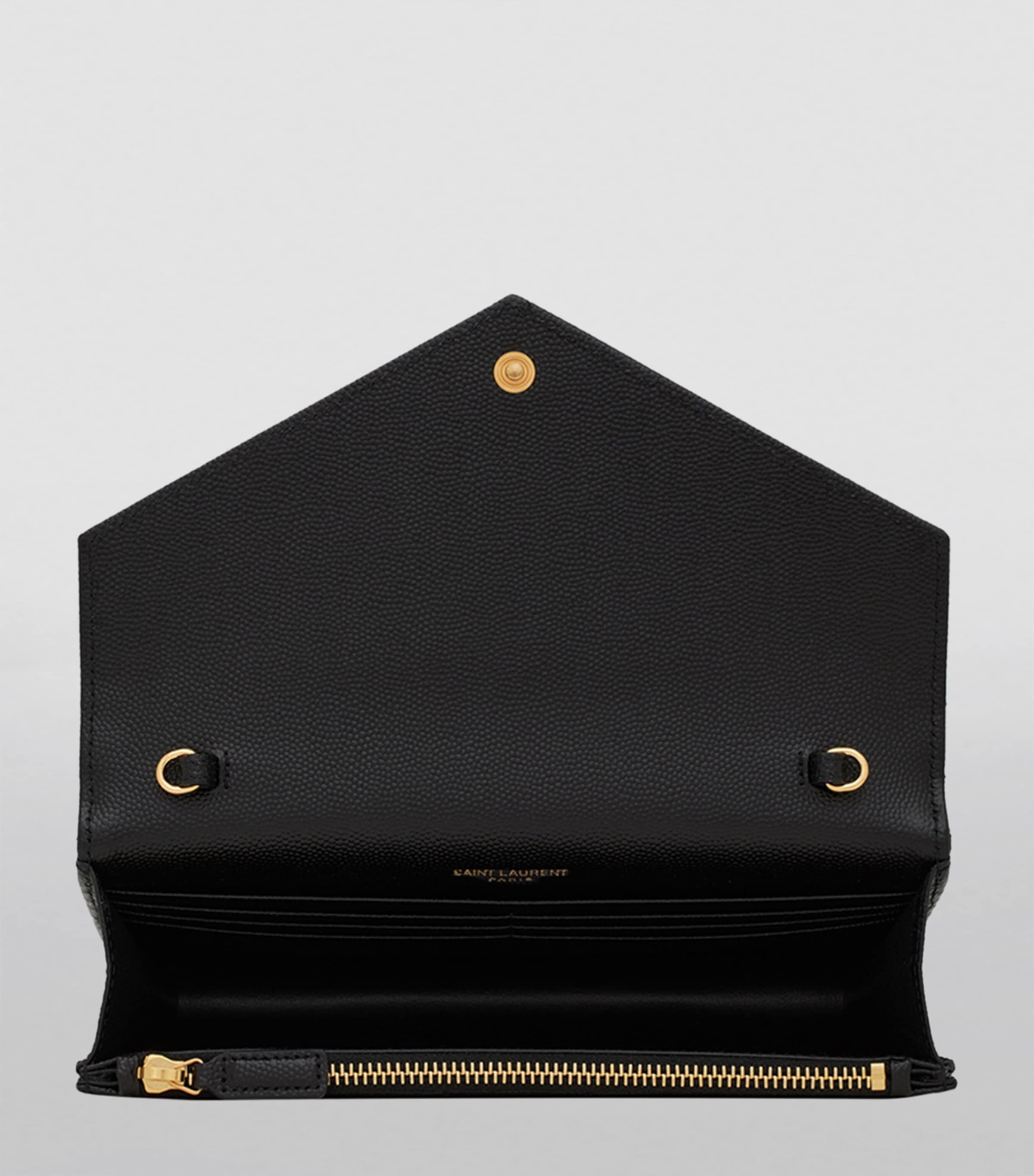 Saint Laurent Monogram Matelassé Envelope Chain Wallet