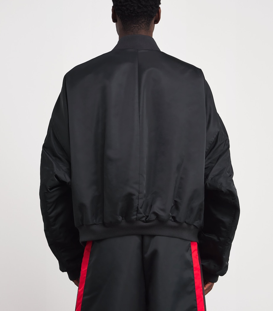 x adidas Satin Bomber Jacket BLACK Image 4