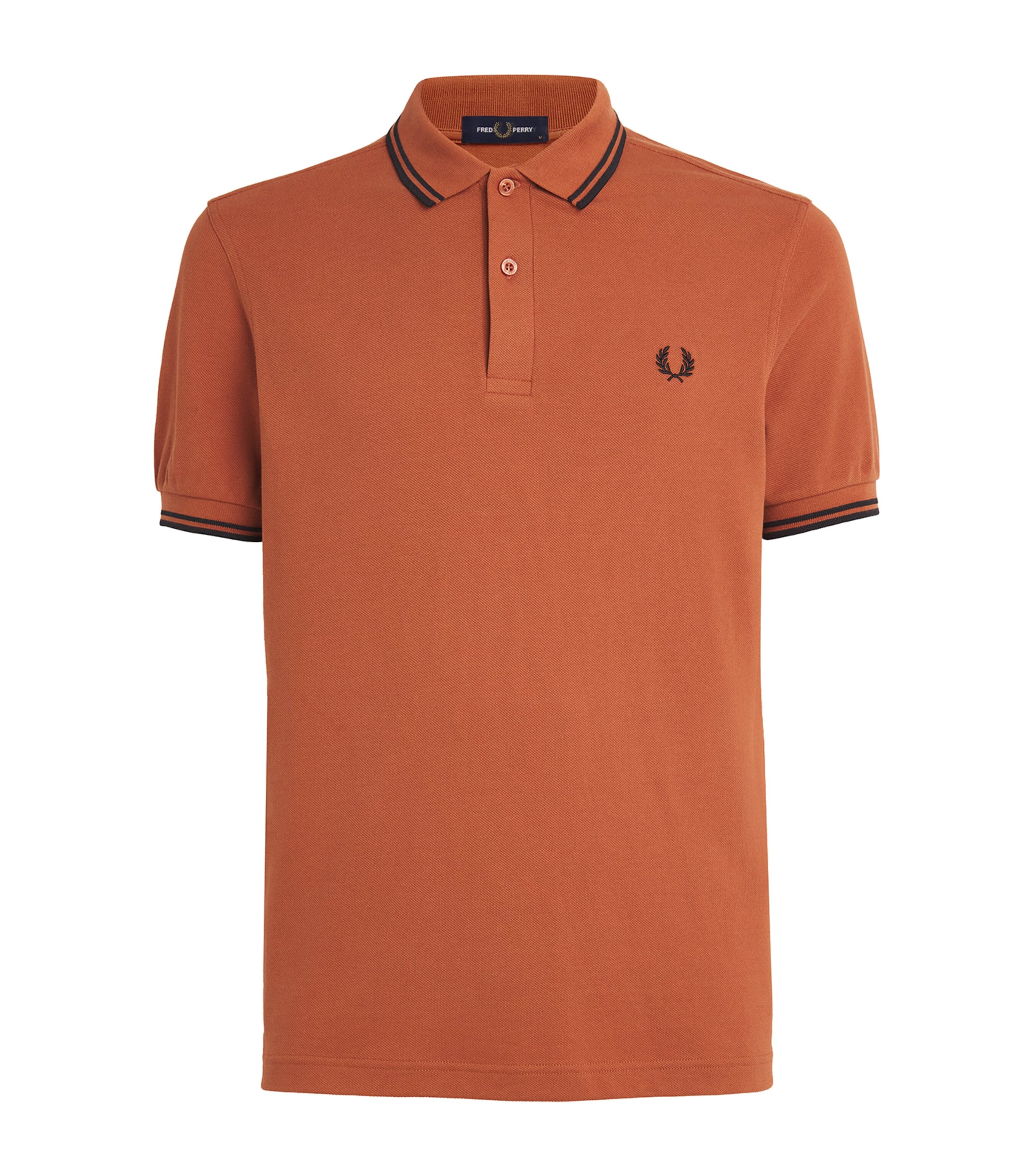 Fred Perry Twin Tipped Polo Shirt In Orange