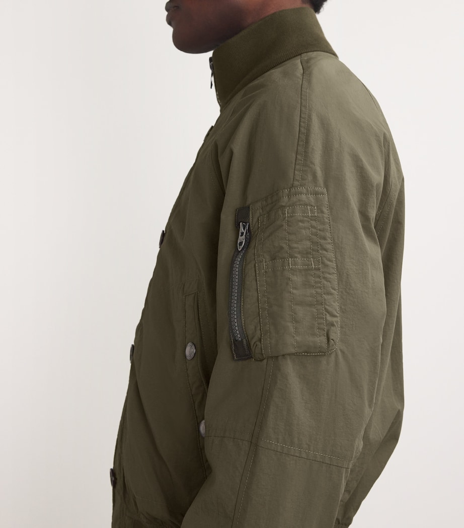 Polo Ralph Lauren Mens Nylon Insulated Bomber Jacket Green Image 6