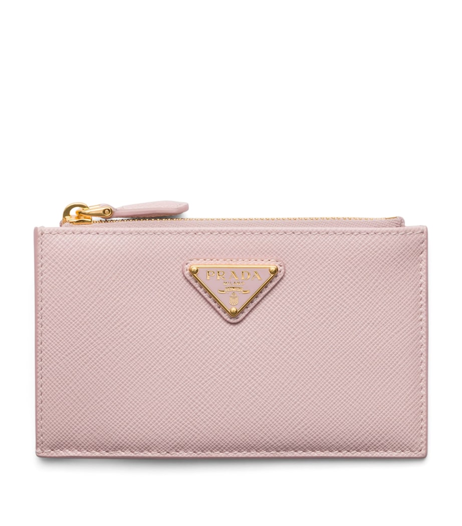 Saffiano Leather Zip Card Holder F0E18 Image 1