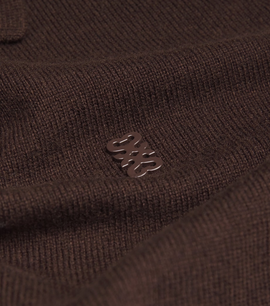 Wool-Cashmere Cardigan CHOCOLATE Image 5