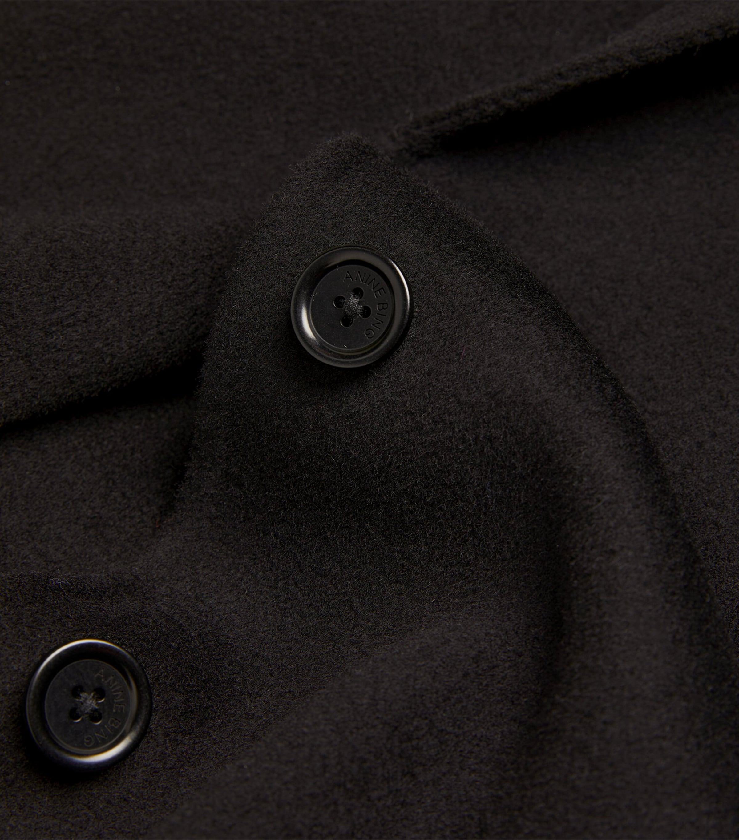 ANINE BING Womens Wool Quinn Blazer Black Image 6