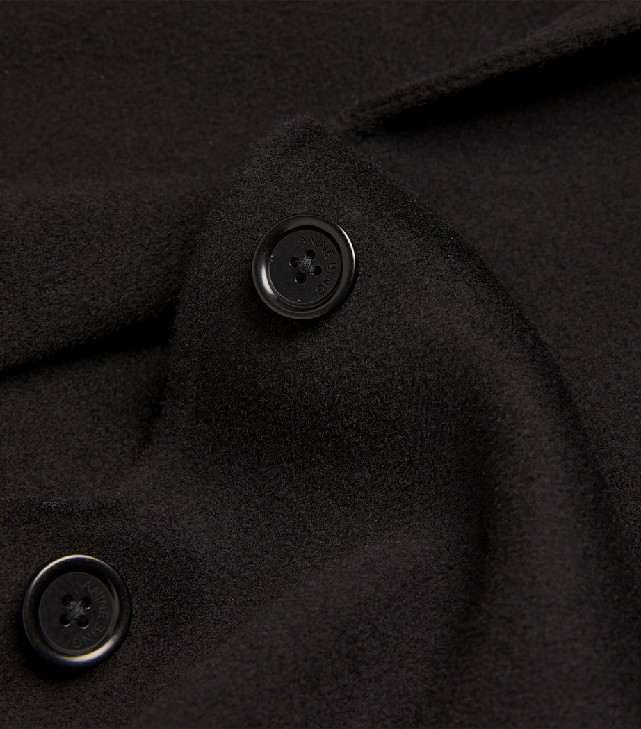 ANINE BING Womens Wool Quinn Blazer Black Image 6