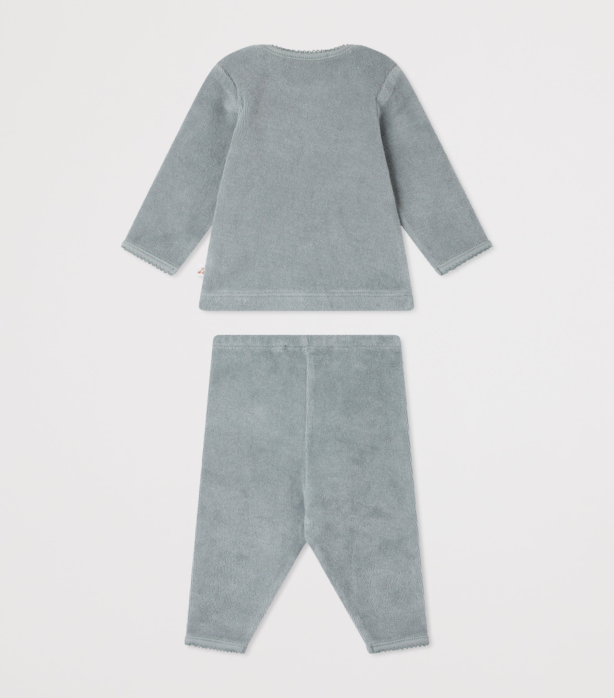 Bonpoint Organic Cotton Top and Trousers Set (1-18 Months) Bleu Du Nord Image 2