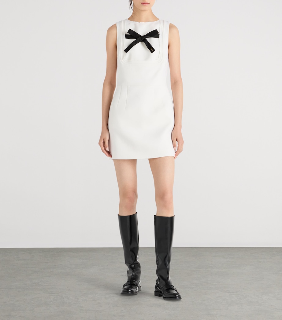 Wool Bow-Detail Mini Dress F0009 Image 2