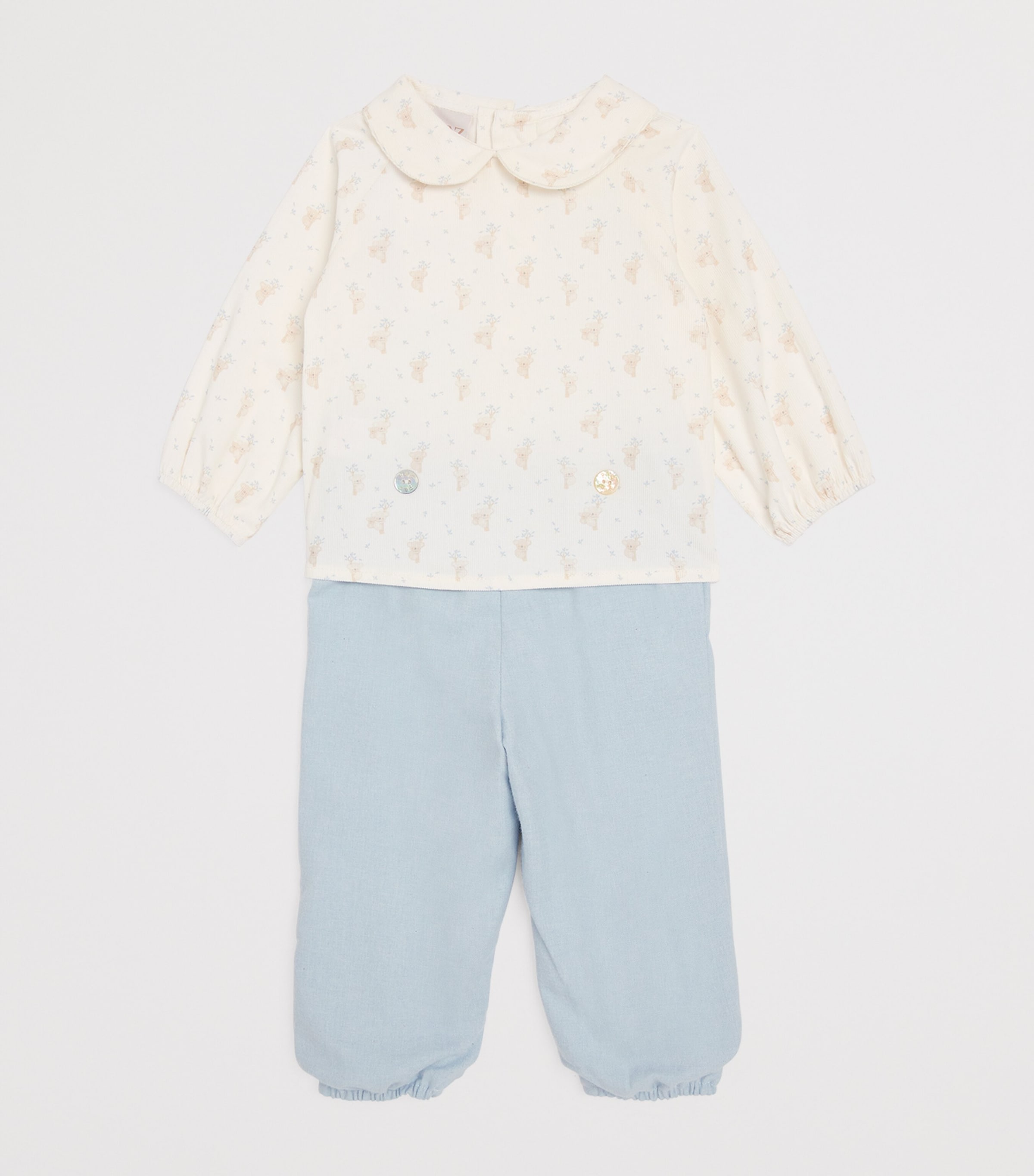 Paz Rodriguez Cotton Koala Blouse and Trousers Set (9 Months) Image 3