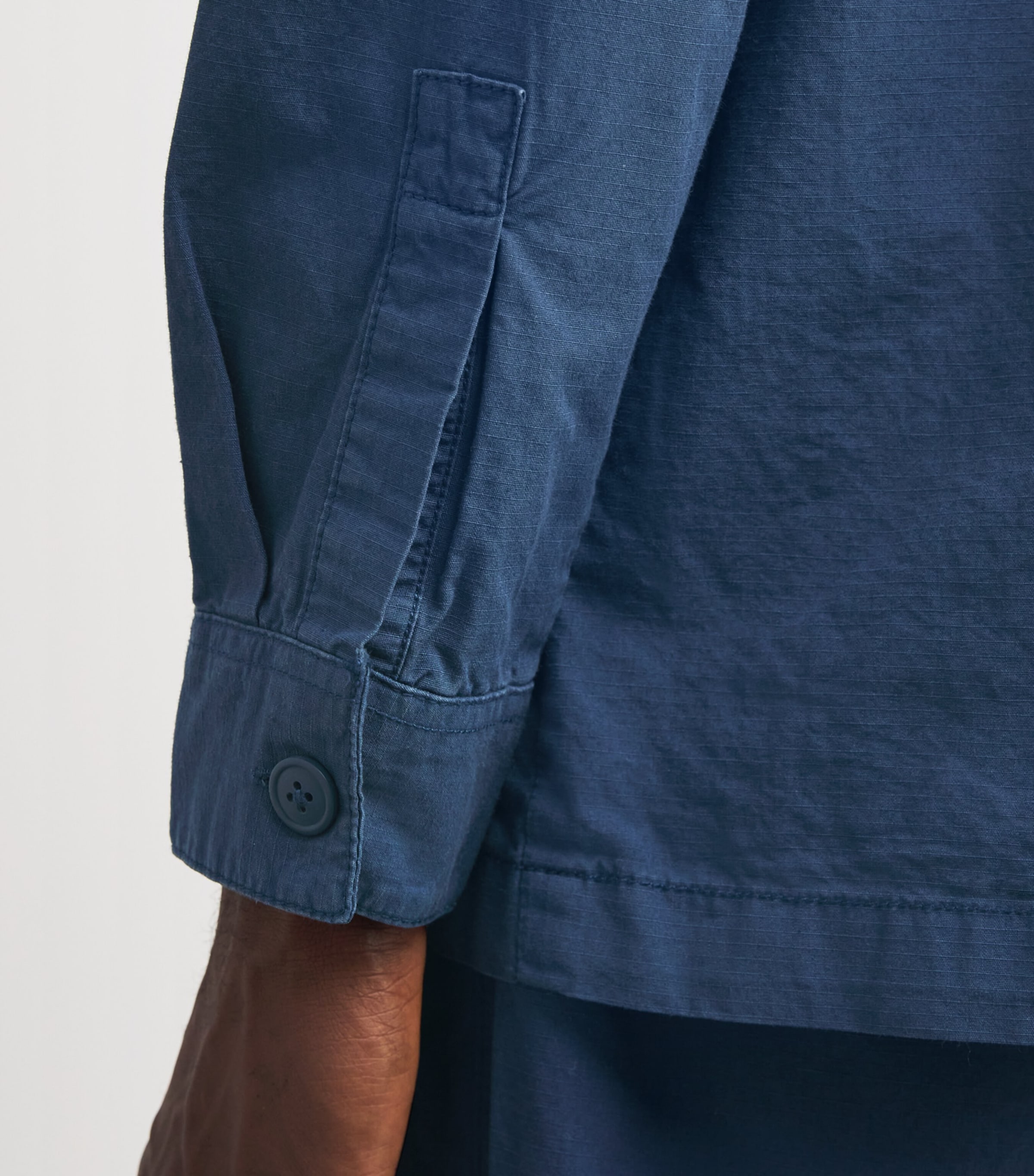 Cotton Ripstop Rickfell Overshirt DARK DENIM Image 6