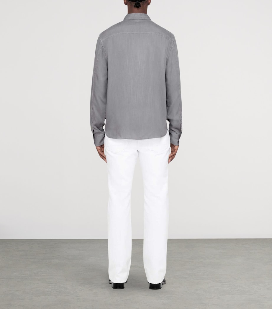 AllSaints Mens Bond Shirt Cloud Grey Image 4