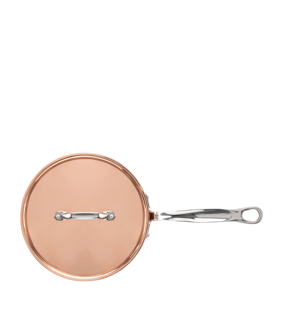 Copper Clad Saucepan with Lid (20cm) COPPER Image 2