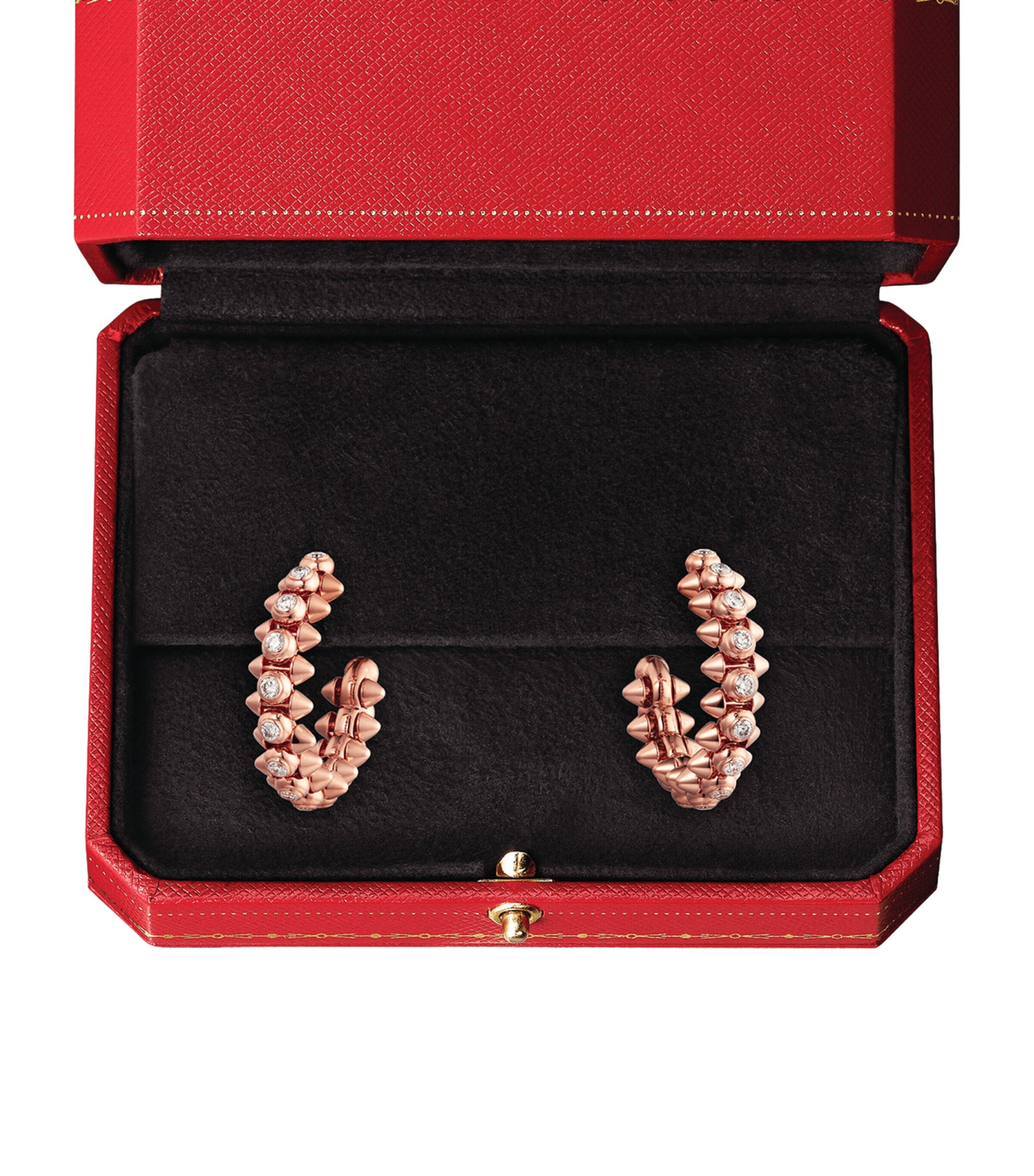 Rose Gold and Diamond Clash de Cartier Hoop Earrings ROSE GOLD Image 4