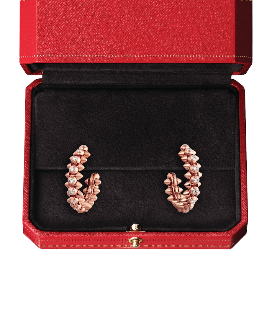 Rose Gold and Diamond Clash de Cartier Hoop Earrings ROSE GOLD Image 4