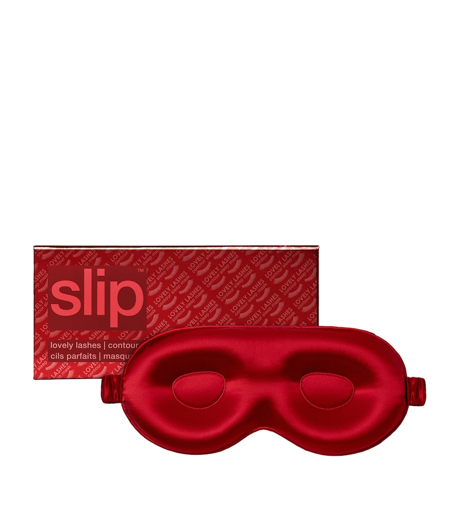 Slip Pure Silk Contour Sleep Mask Scarlet Image 1