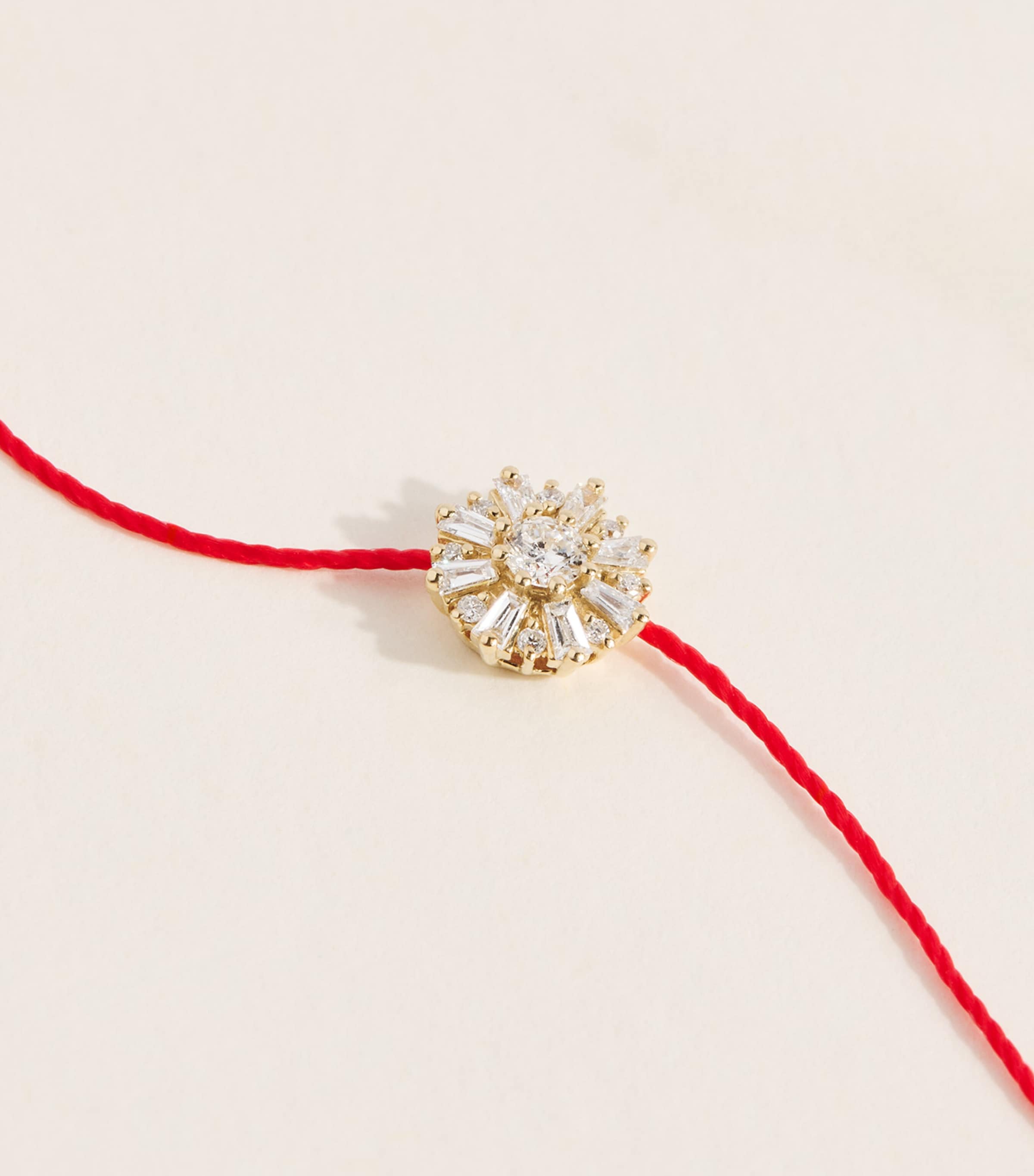 Redline Yellow Gold and Diamond Sol Soleil Bracelet Red Image 4