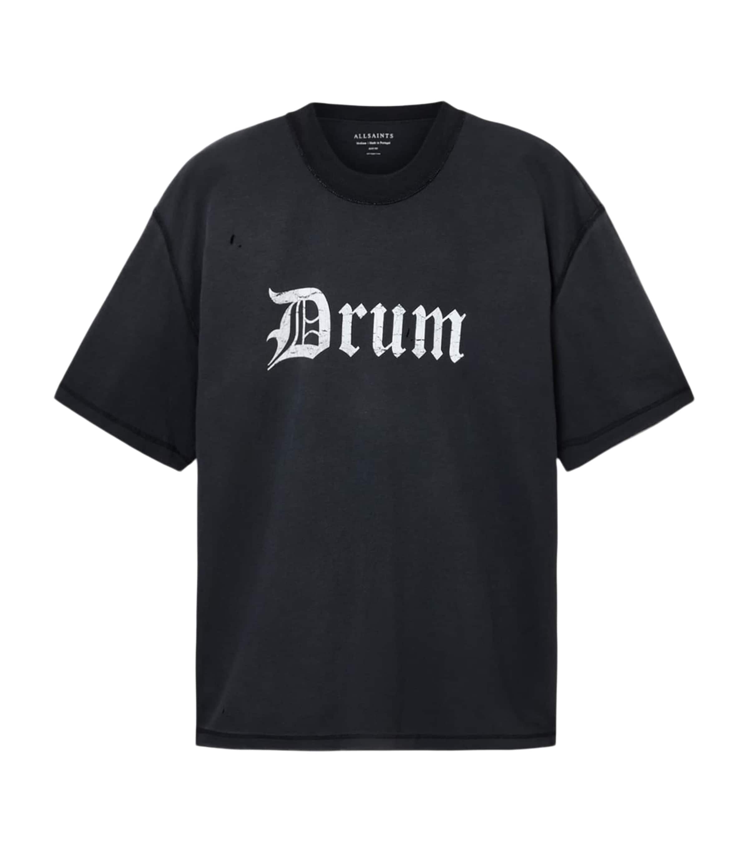 Organic Cotton Snare Cropped T-Shirt WASHED BLACK Image 1