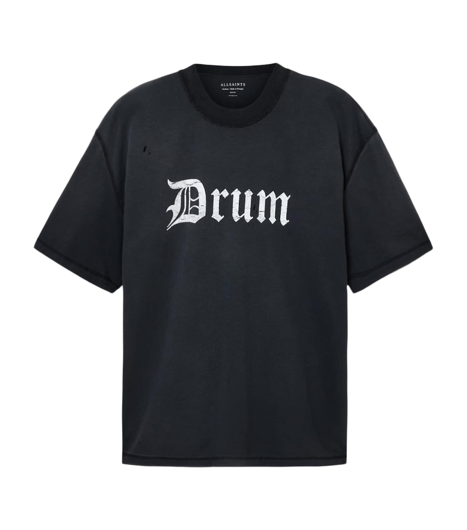 Organic Cotton Snare Cropped T-Shirt WASHED BLACK Image 1