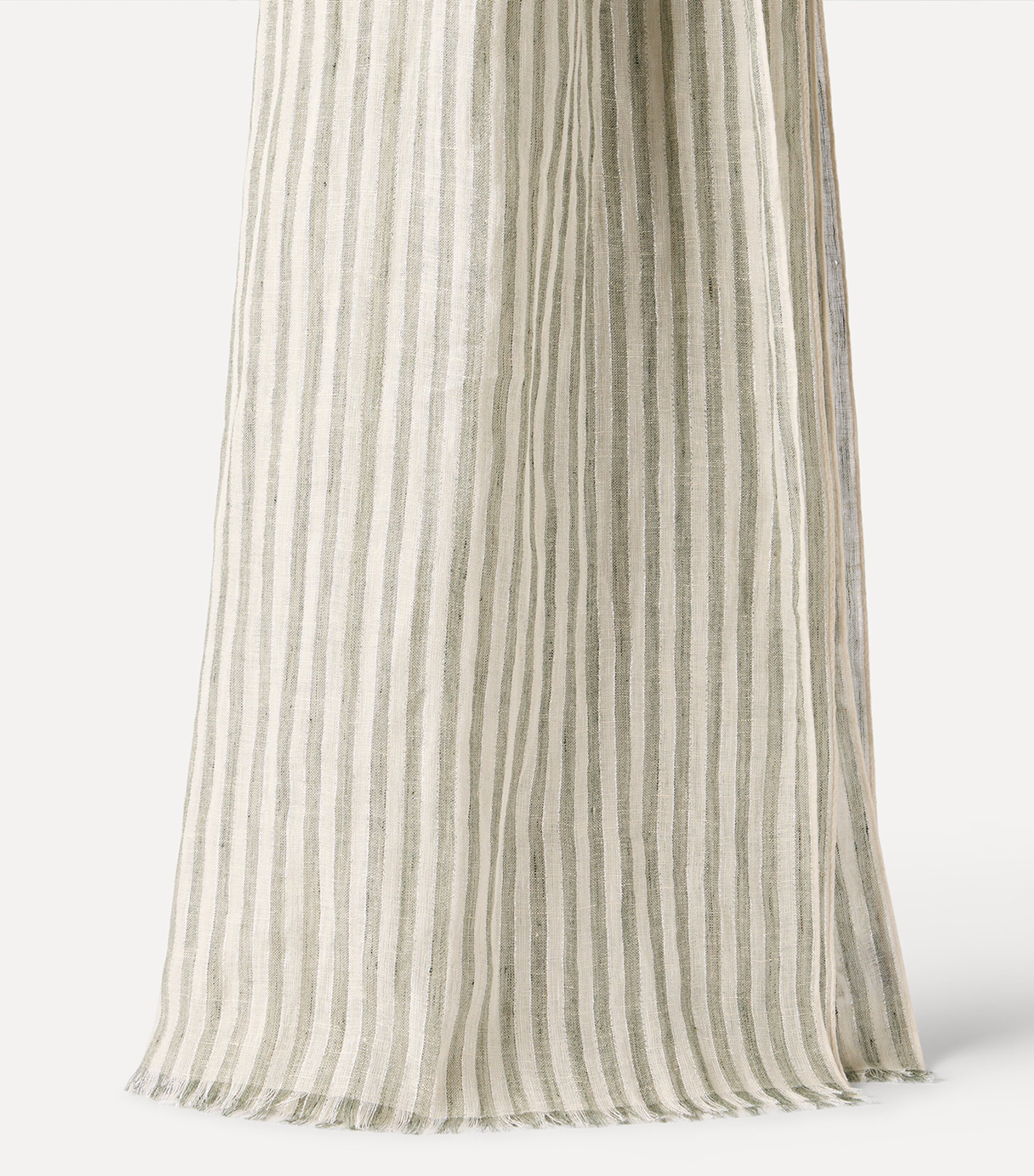 Brunello Cucinelli Linen-Blend Stripe Scarf Image 2