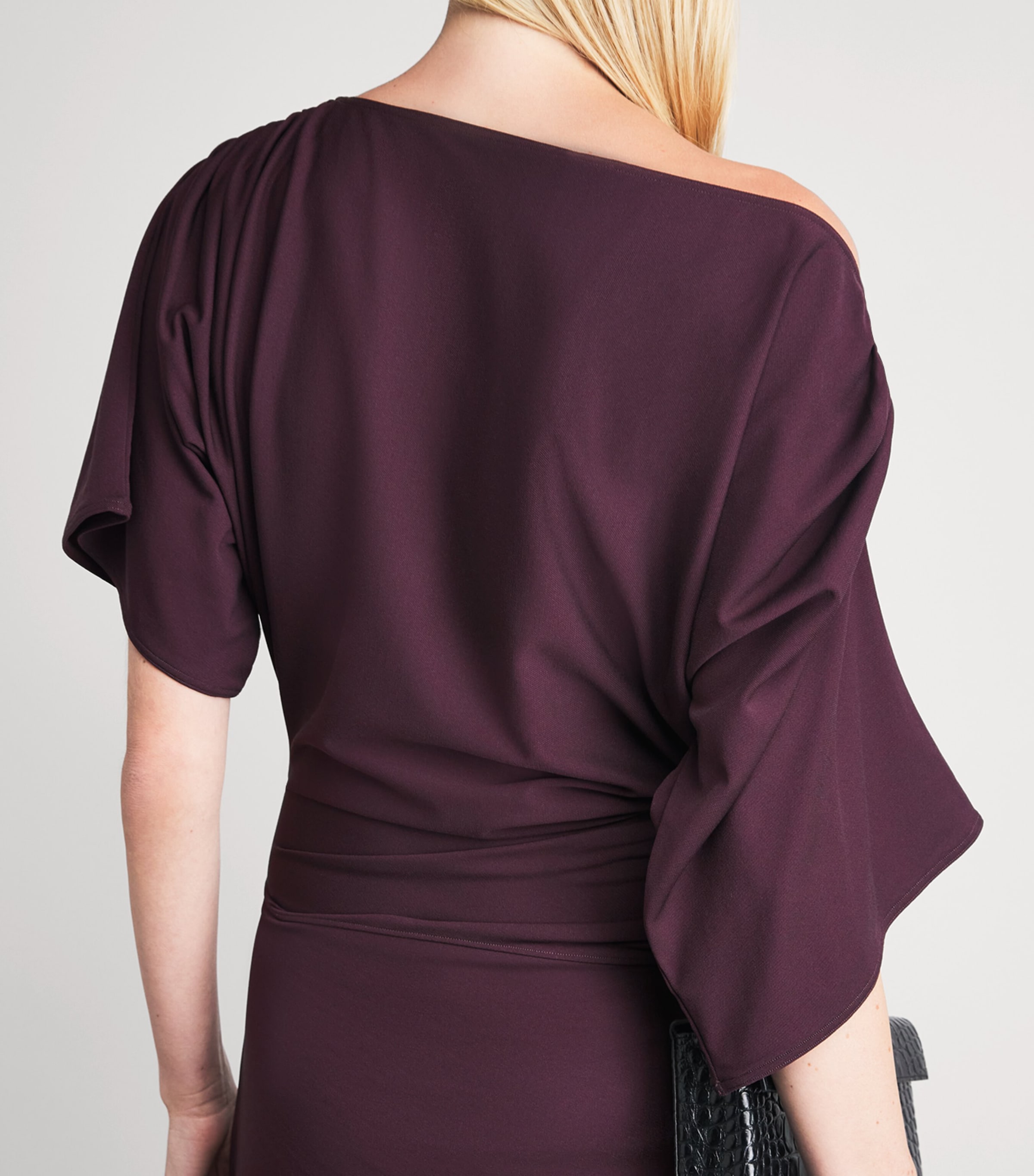 Wolford Womens Fluid Drape Midi Dress Wild Plum Image 5