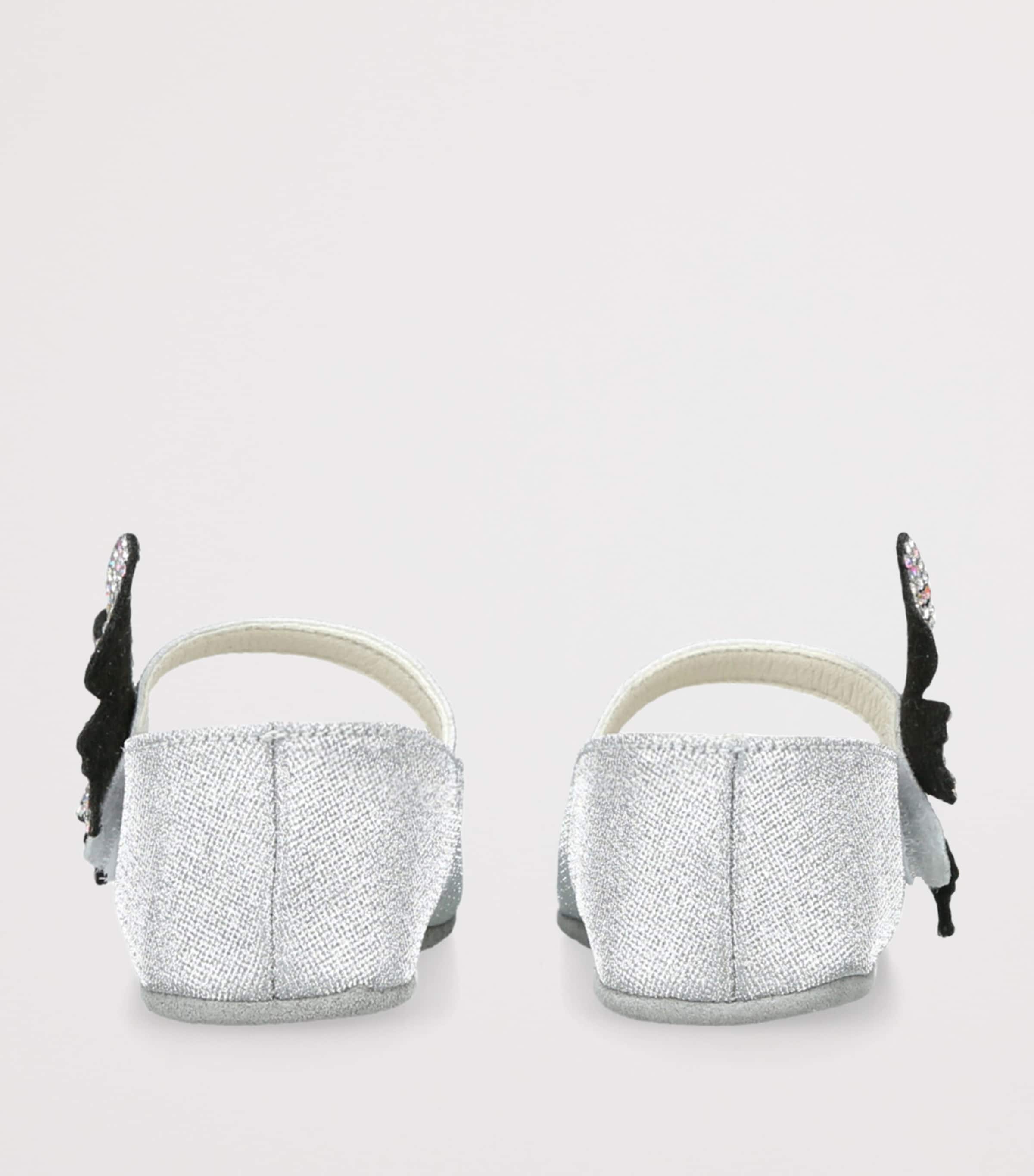 Crystal Butterfly Ballet Flats SILVER Image 2