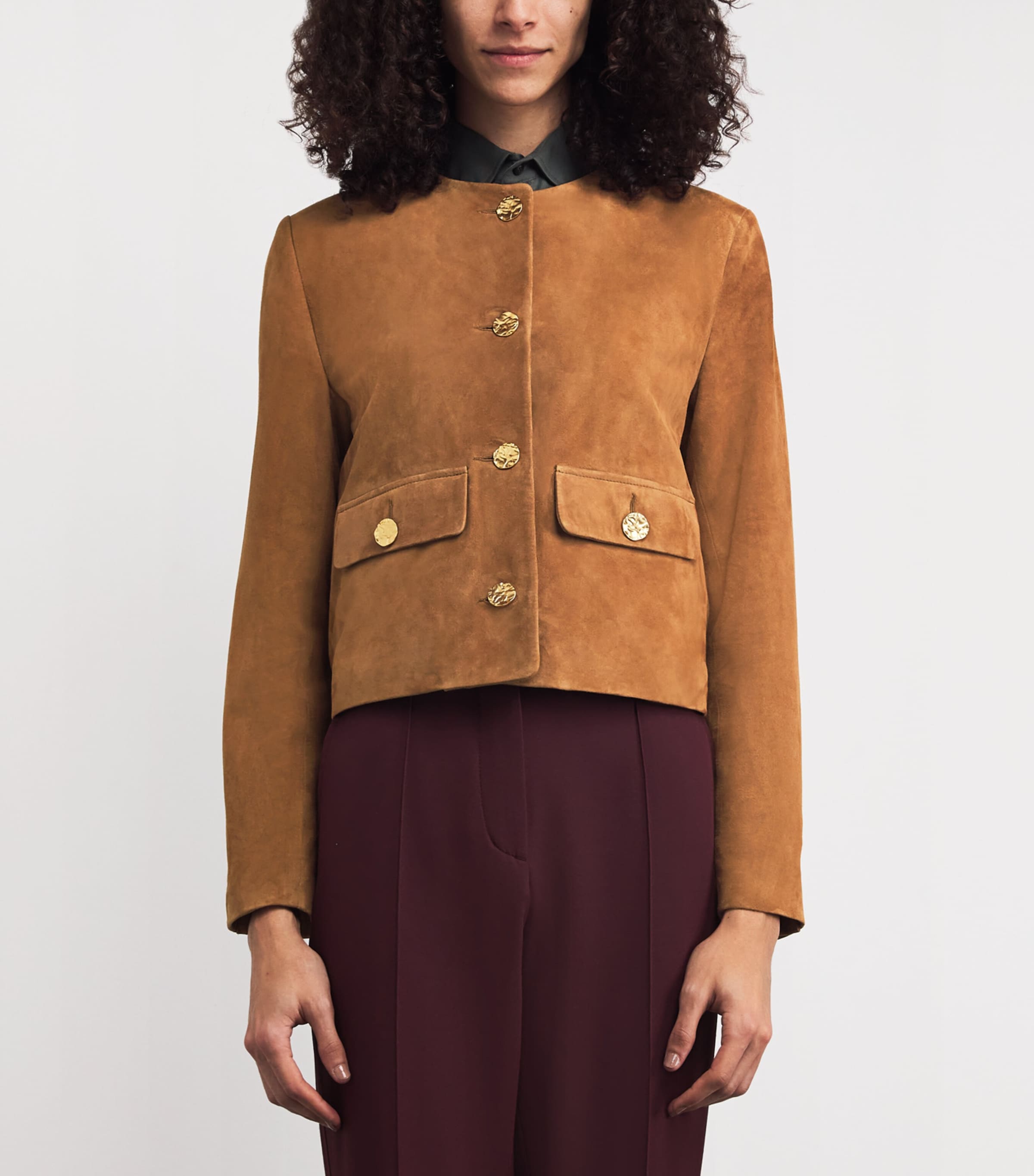 Suede Gaya Jacket WHISKEY Image 3