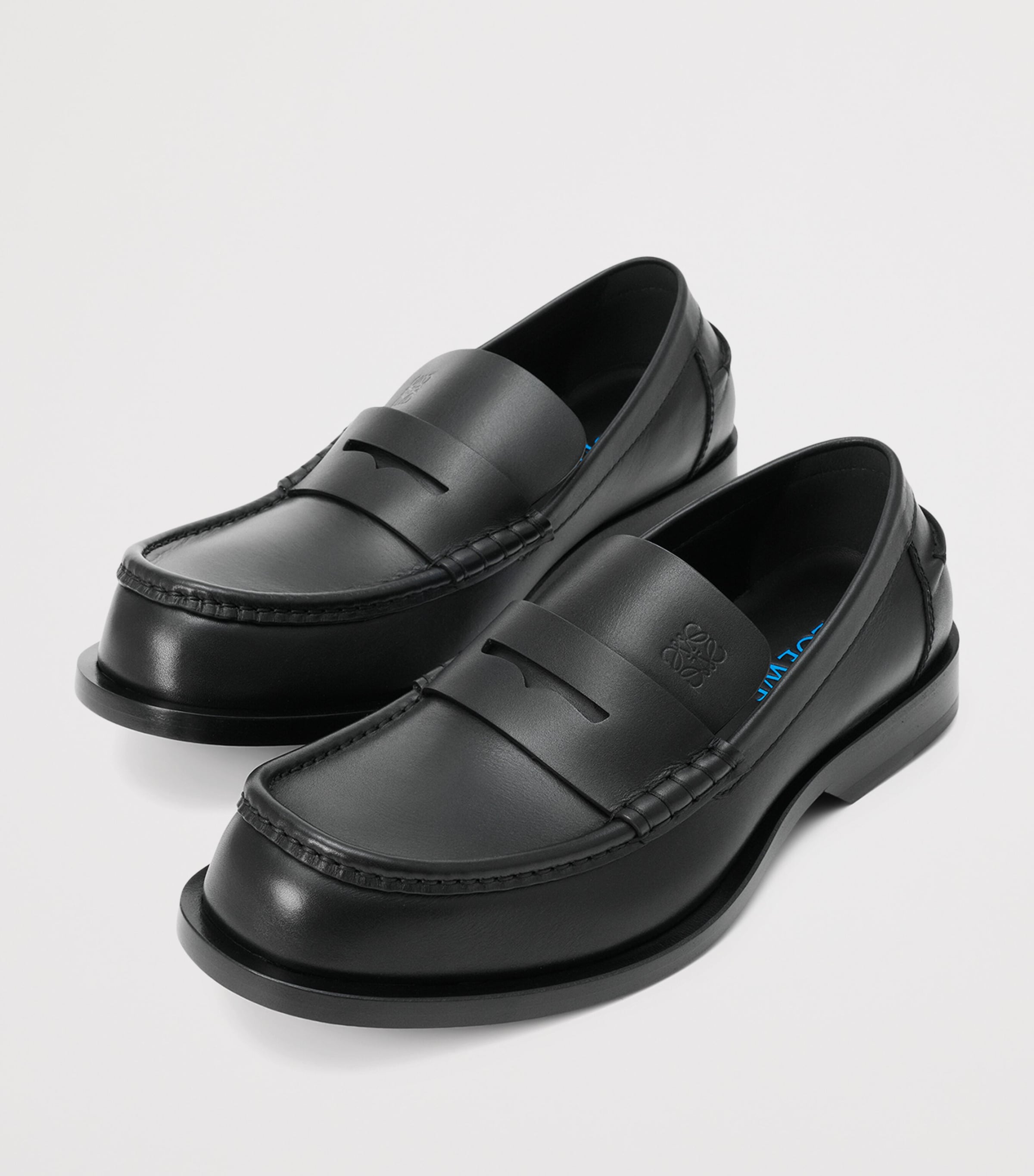 LOEWE Calfskin Bobine Loafers Black Image 2