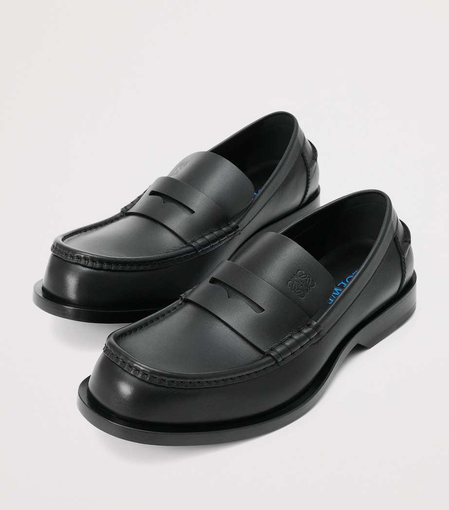 LOEWE Calfskin Bobine Loafers Black Image 2