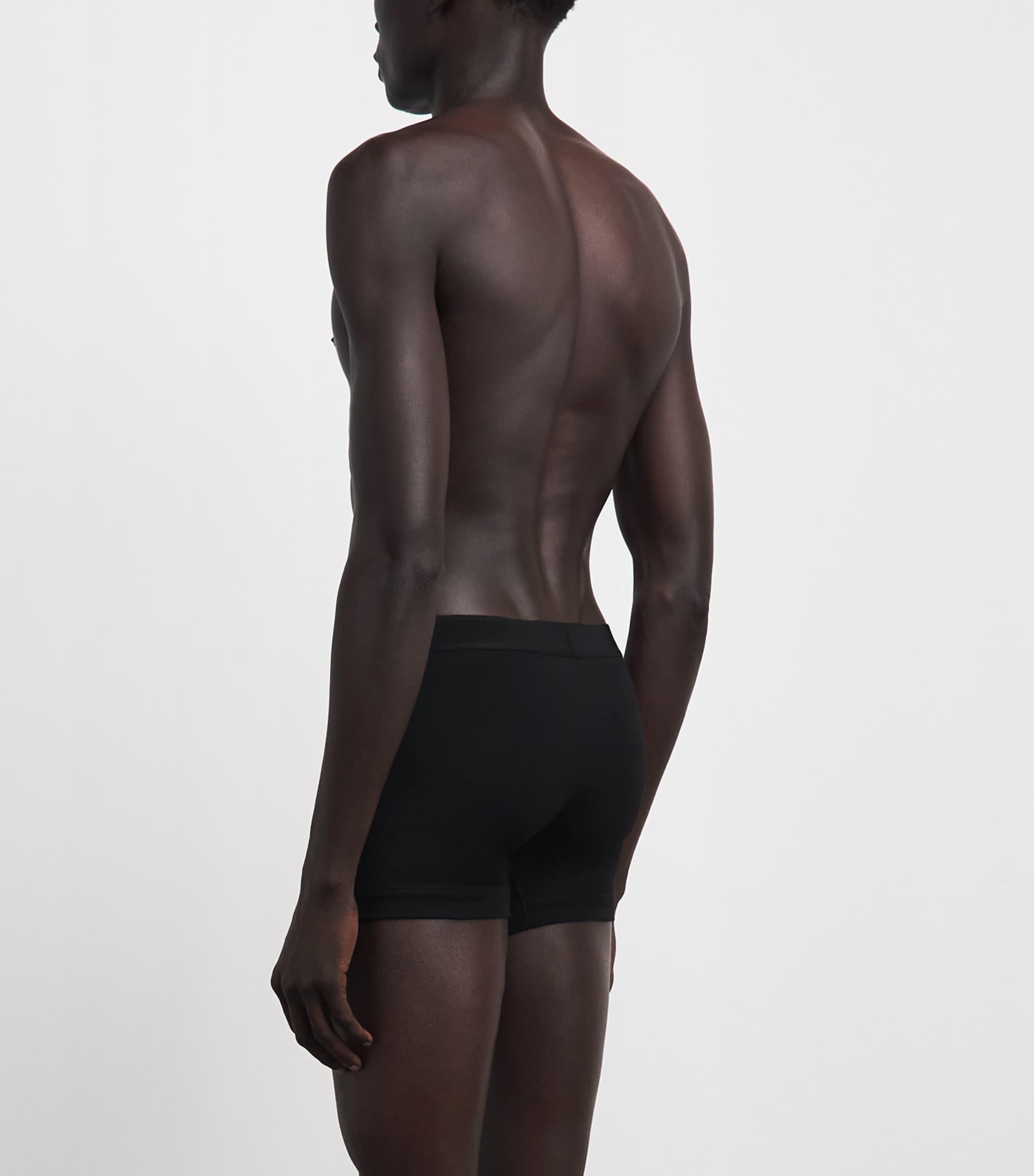 TOM FORD Mens Stretch-Cotton Logo Briefs (Pack of 2) Black/grey Image 3