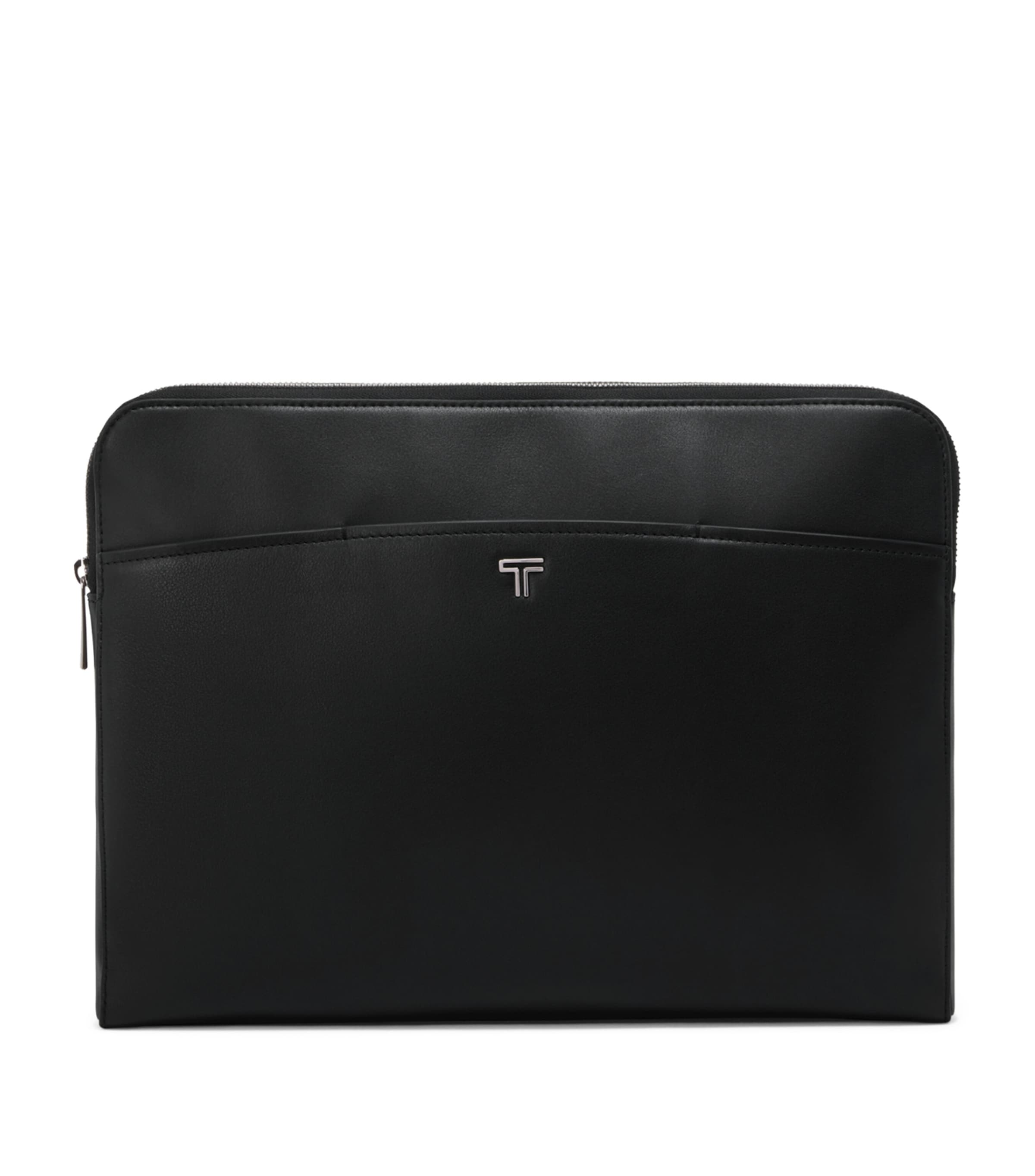 Tumi Leather Belden Laptop Sleeve In Black