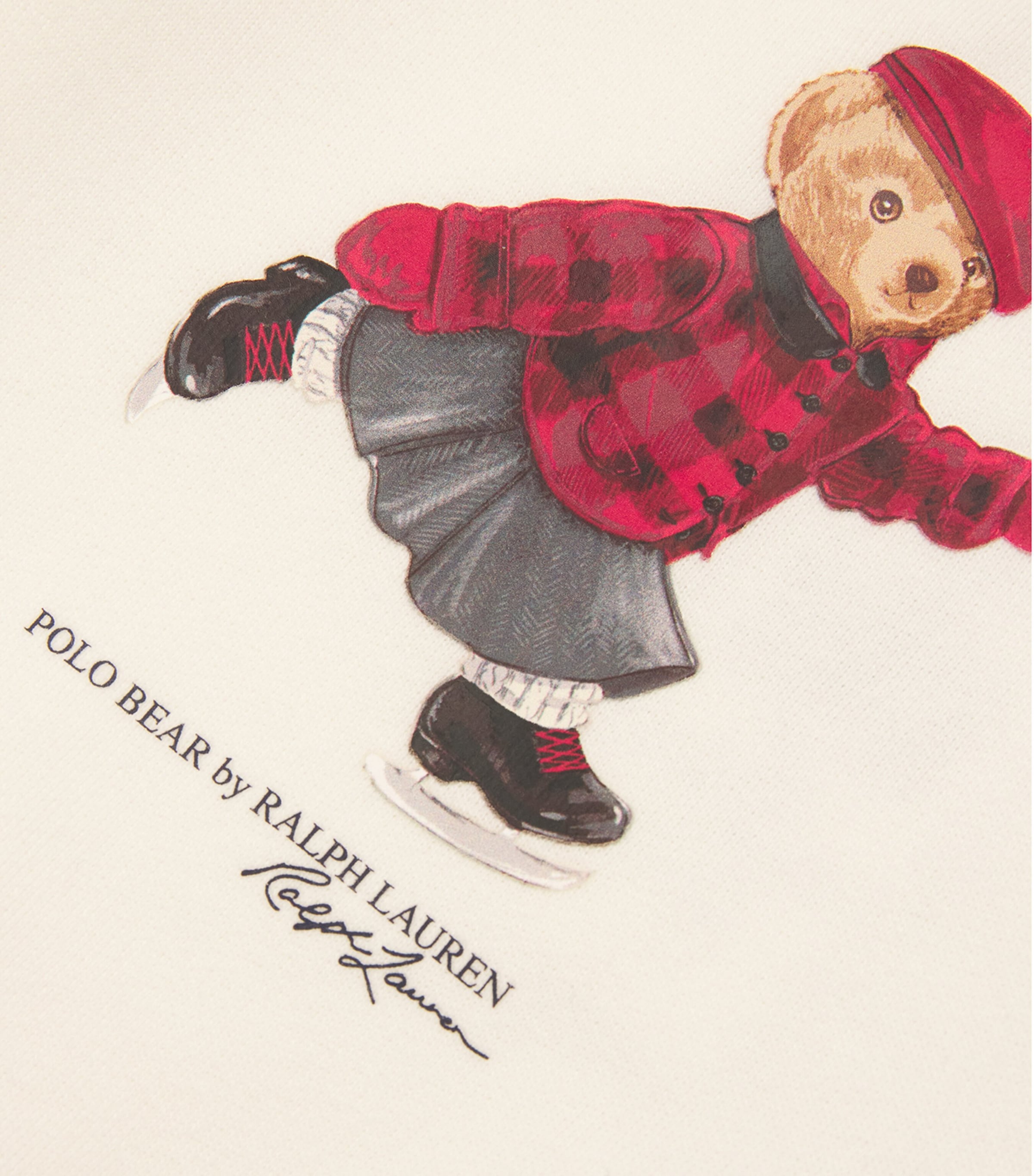 Ralph Lauren Kids Jersey Polo Bear Skater Dress (3-24 Months) Cream Image 3