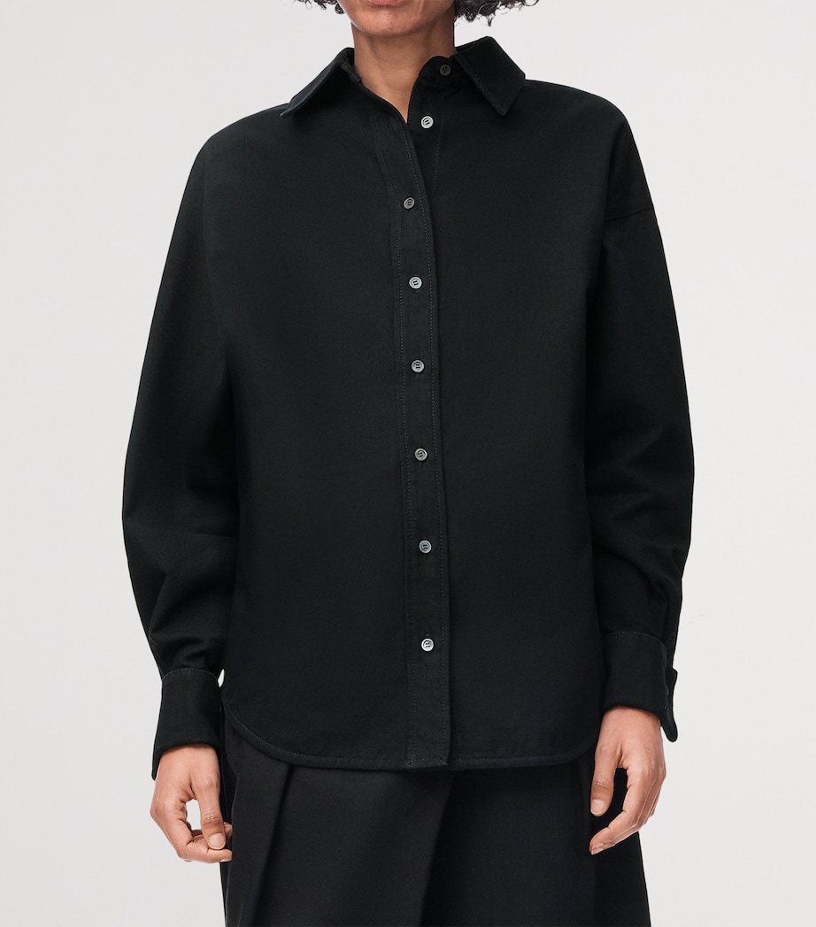 Cotton Wrap Shirt BLACK Image 5