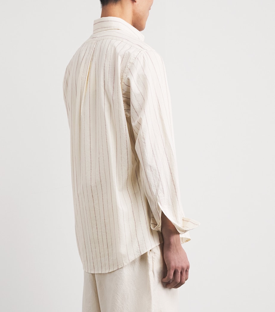 Barena Mens Cotton Stripe Shirt Mora Image 5