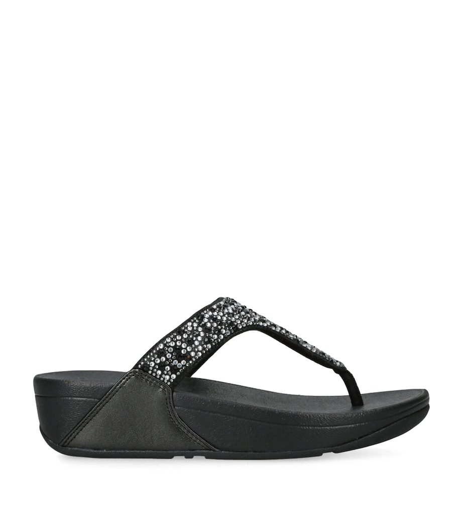 Embellished Lulu Flatform Sandals 40 BLACK Image 1