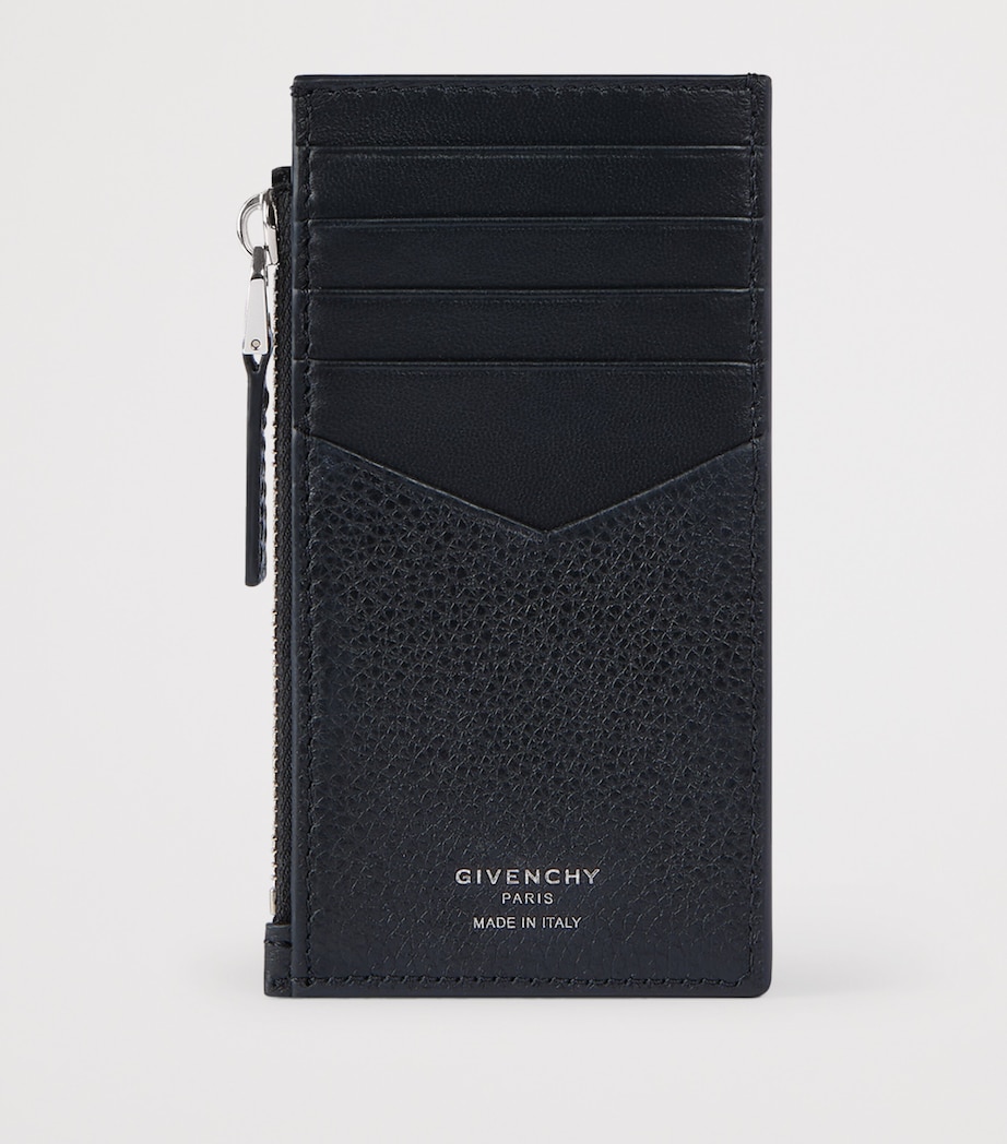 Leather Zipped Card Holder BLACK Image 2