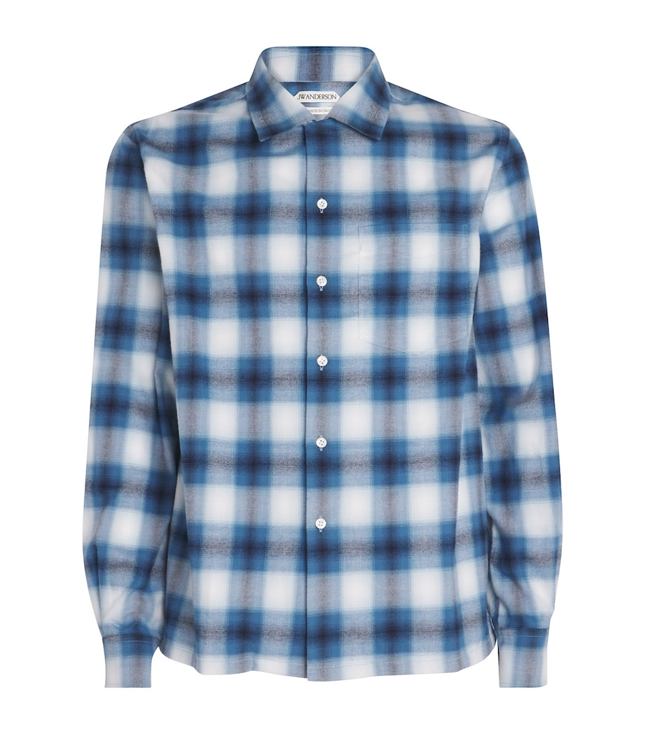 Brushed Gradient-Check Overshirt AIRFORCE BLUE 842 Image 1