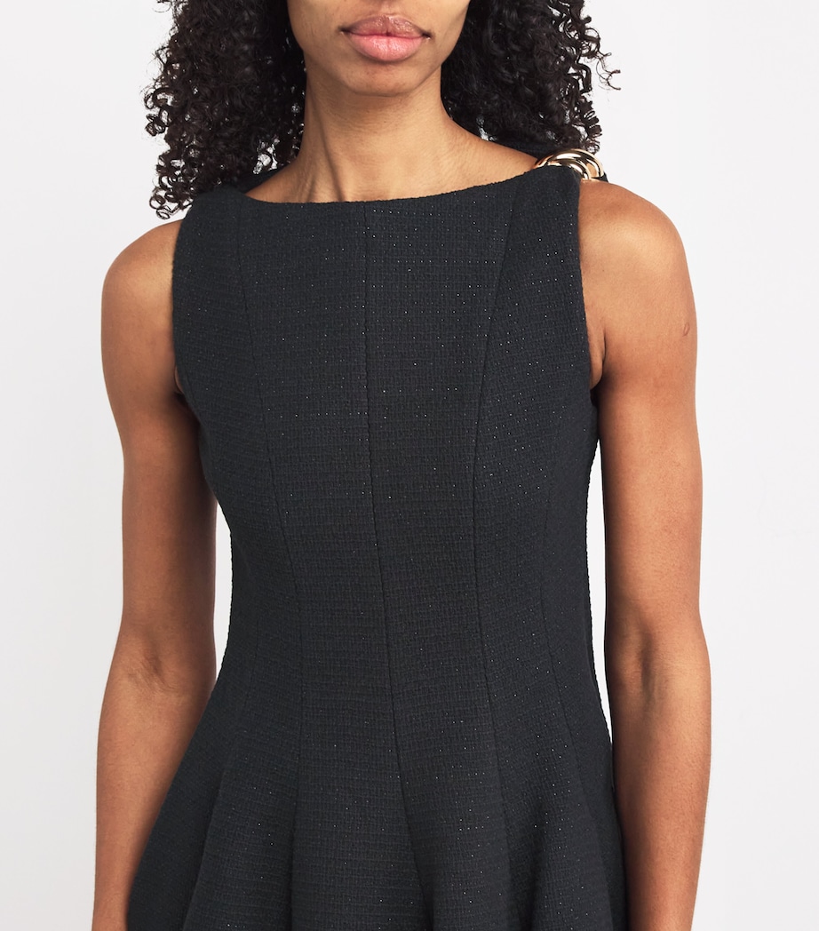 Cotton-Blend Tweed Mini Dress BLACK Image 4