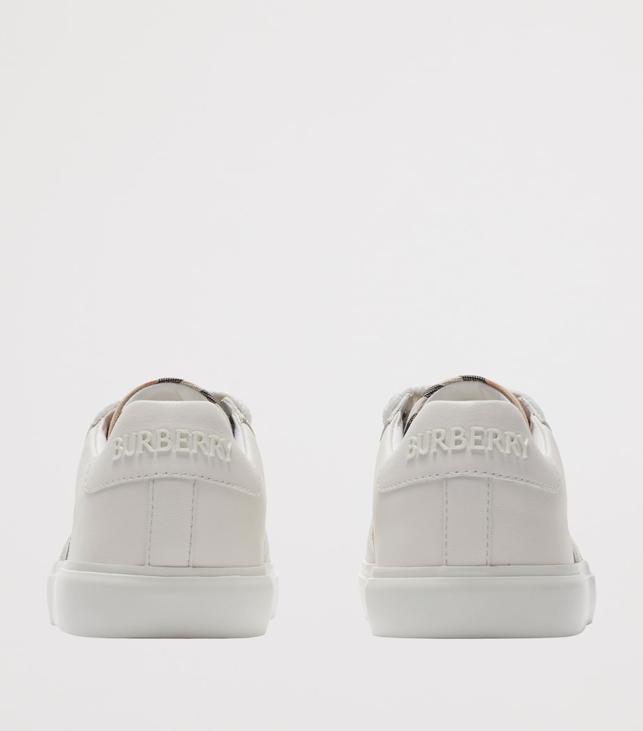 Leather Check Sneakers SAND IP CHECK Image 4