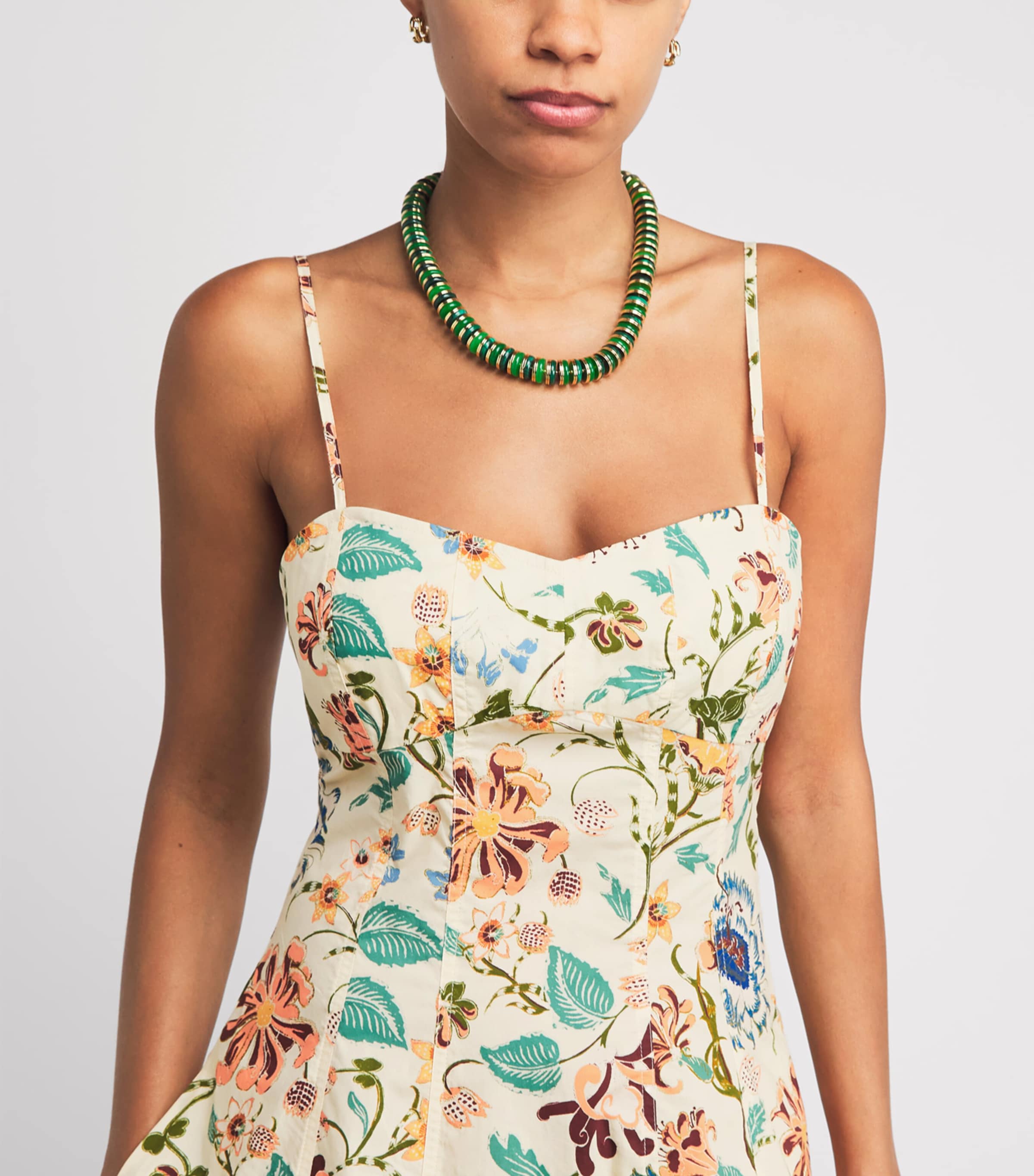 Ulla Johnson Womens Cotton Fiora Floral Midi Dress Abalone Image 5