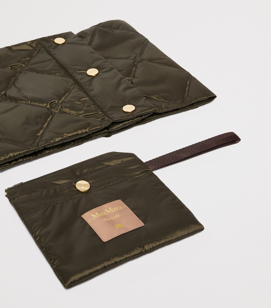 Water-Repellent Canvas Padded Collar DARK GREEN Image 6