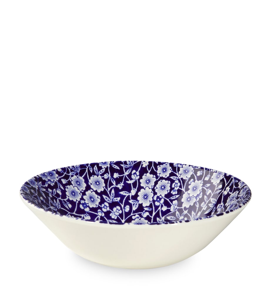 Set of 4 Calico Cereal Bowls (16cm) BLUE Image 2
