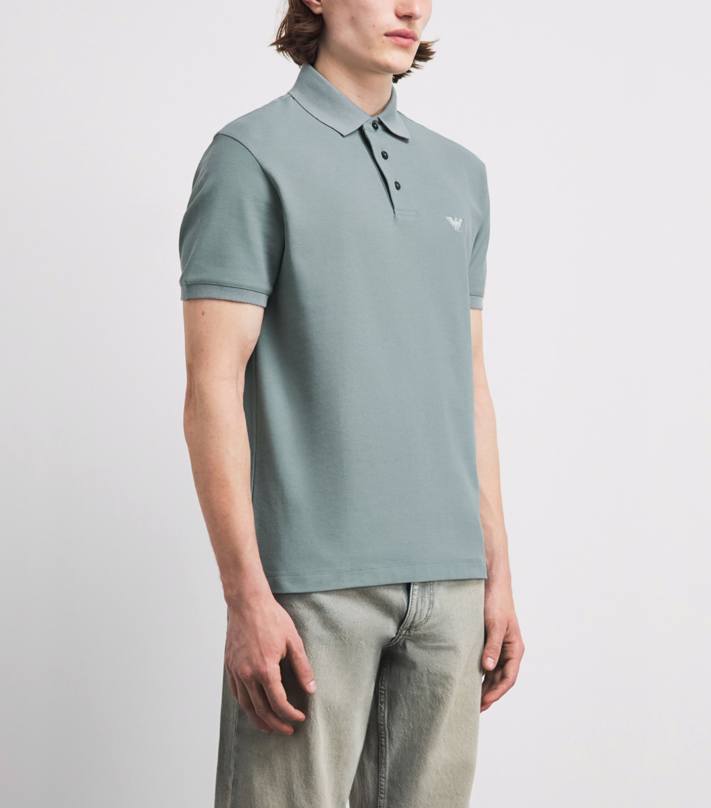 Emporio Armani Mens Cotton Polo Shirt Image 4