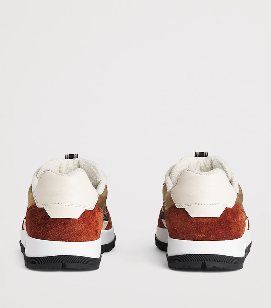 Suede-Trim Panelled Crossing Sneakers 2400 Image 4
