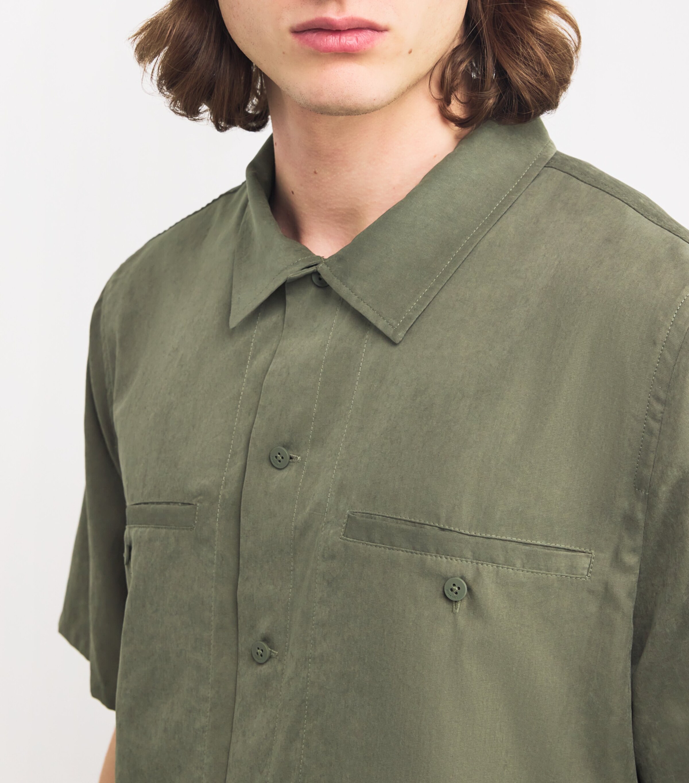 Twin-Pocket Short-Sleeve Shirt SYCAMORE Image 6