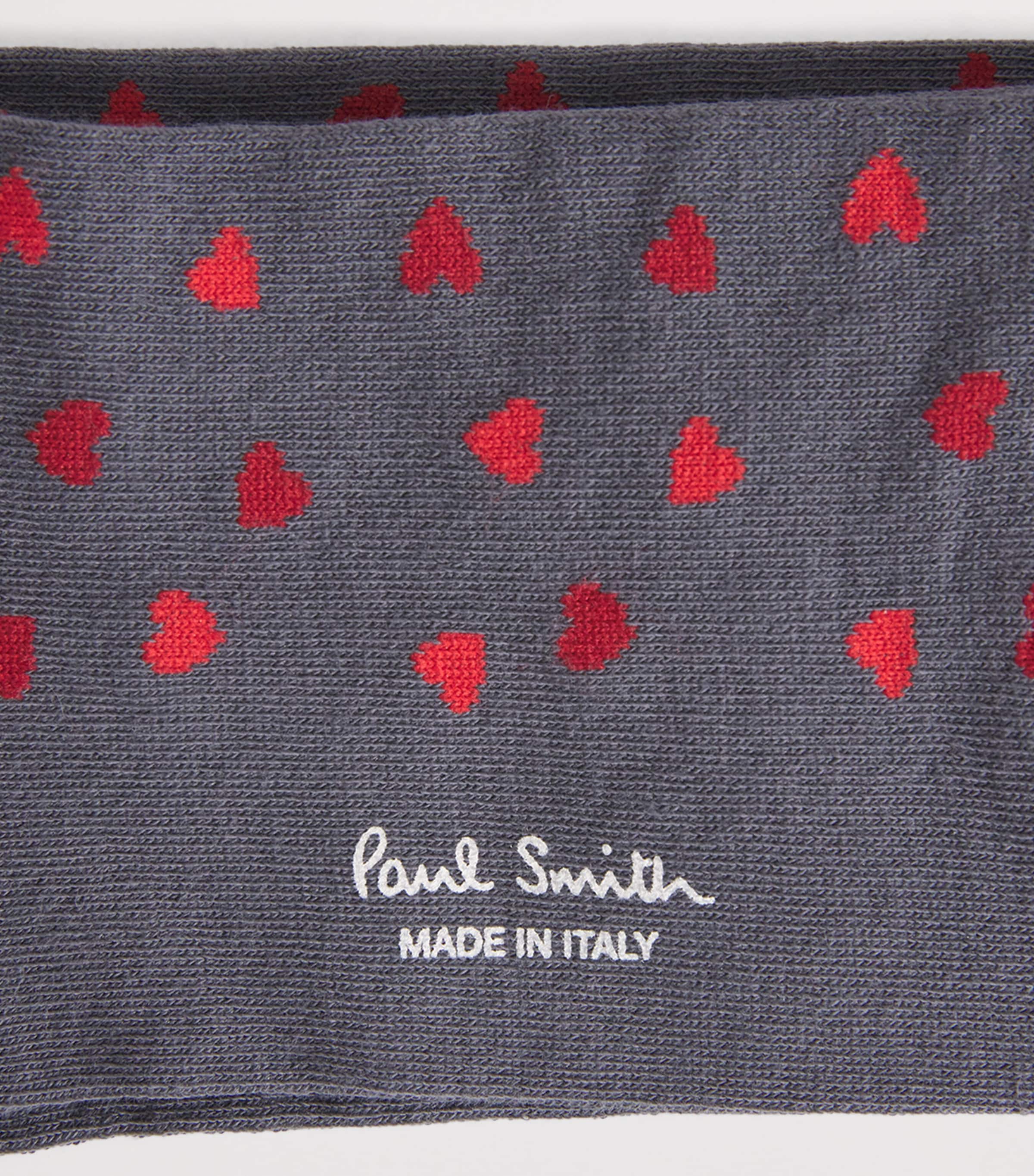 Cotton-Blend Heart Islington Socks 76 GREY Image 2