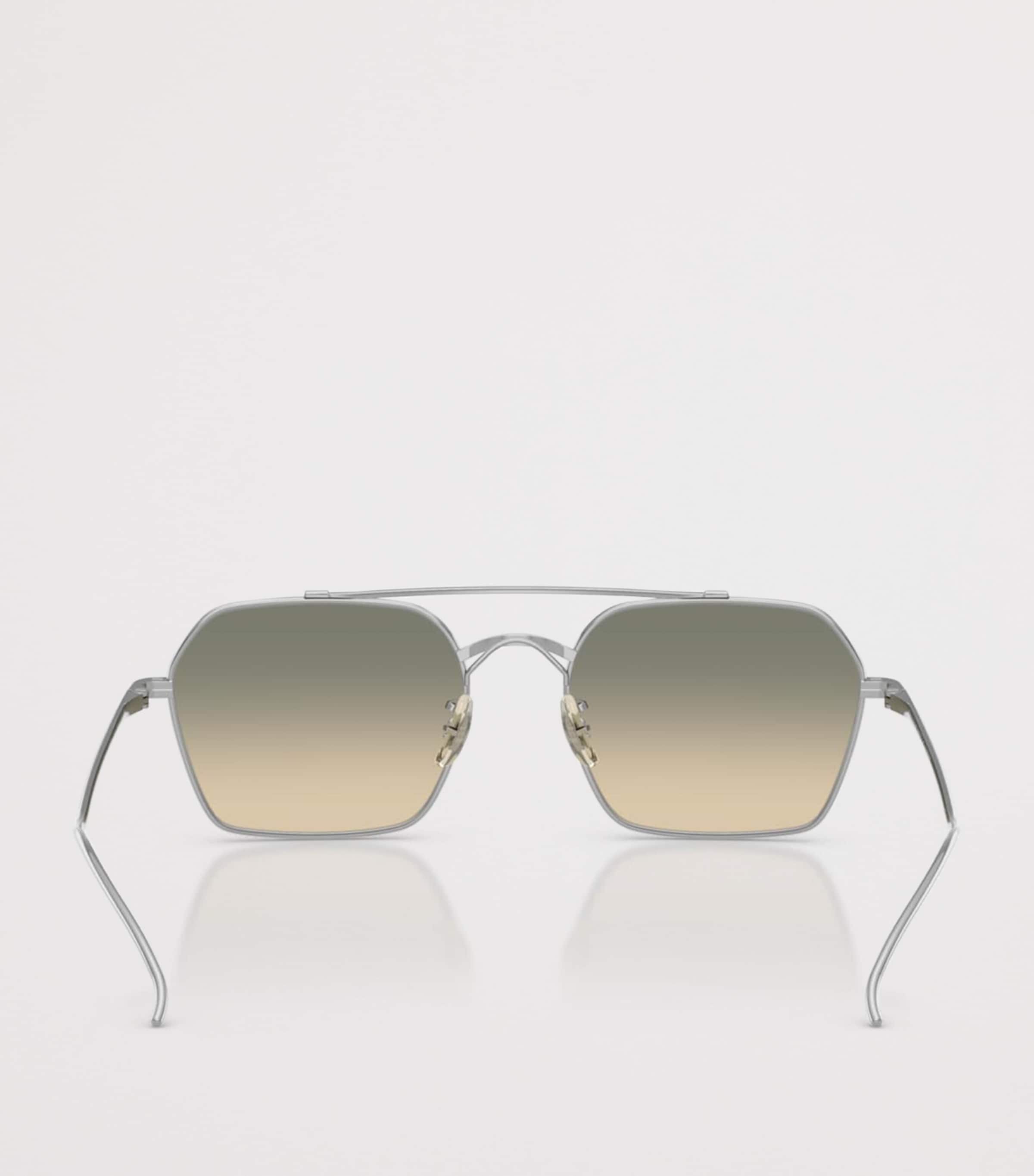 Oliver Peoples Titanium TK-15 Square Sunglasses Silver Image 3