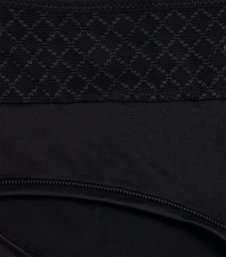Chantelle Womens Lace-Detail Norah Shorty Briefs Black Image 4