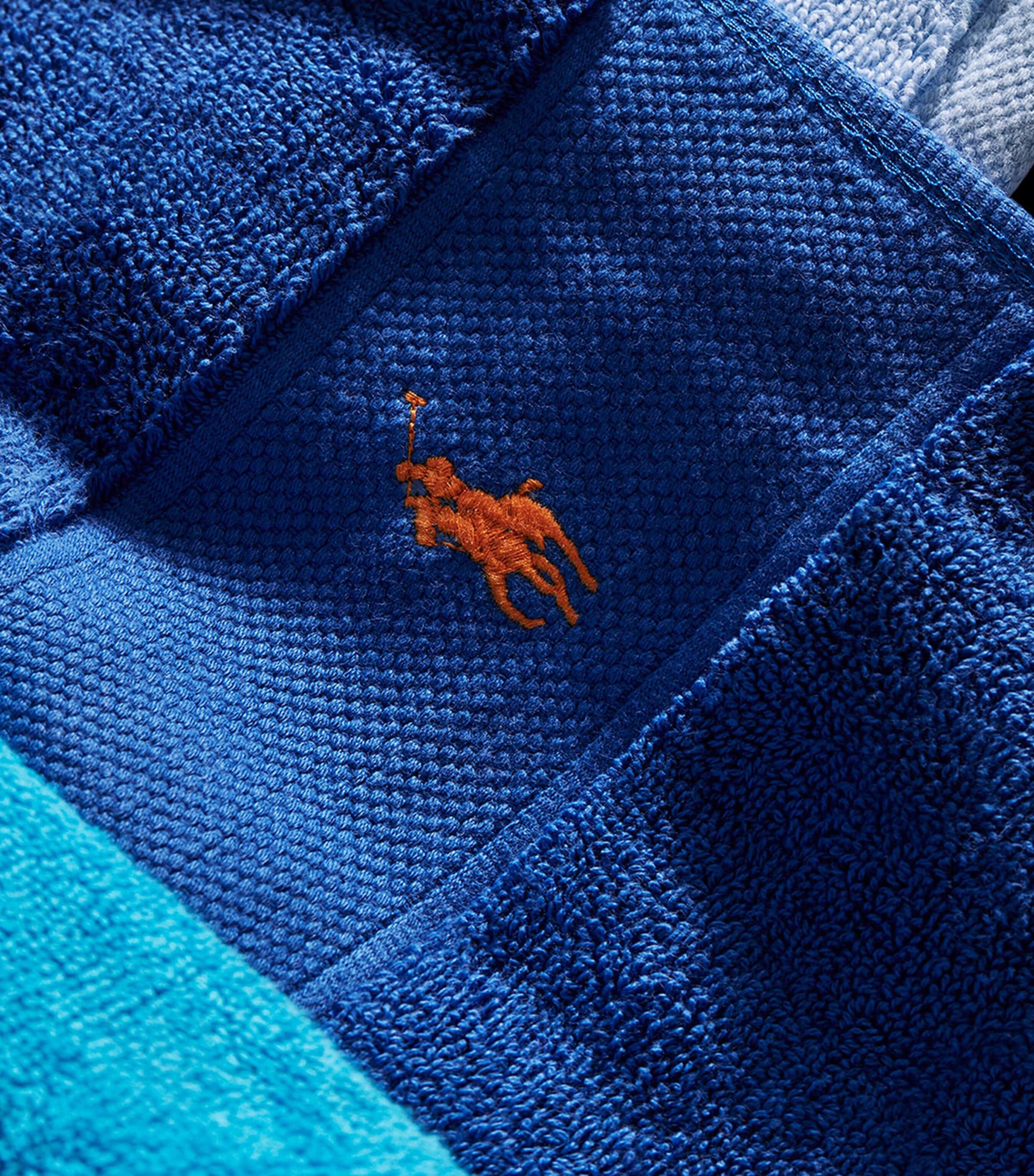 Polo Player Bath Sheet (90cm x 160cm) IRIS BLUE Image 4