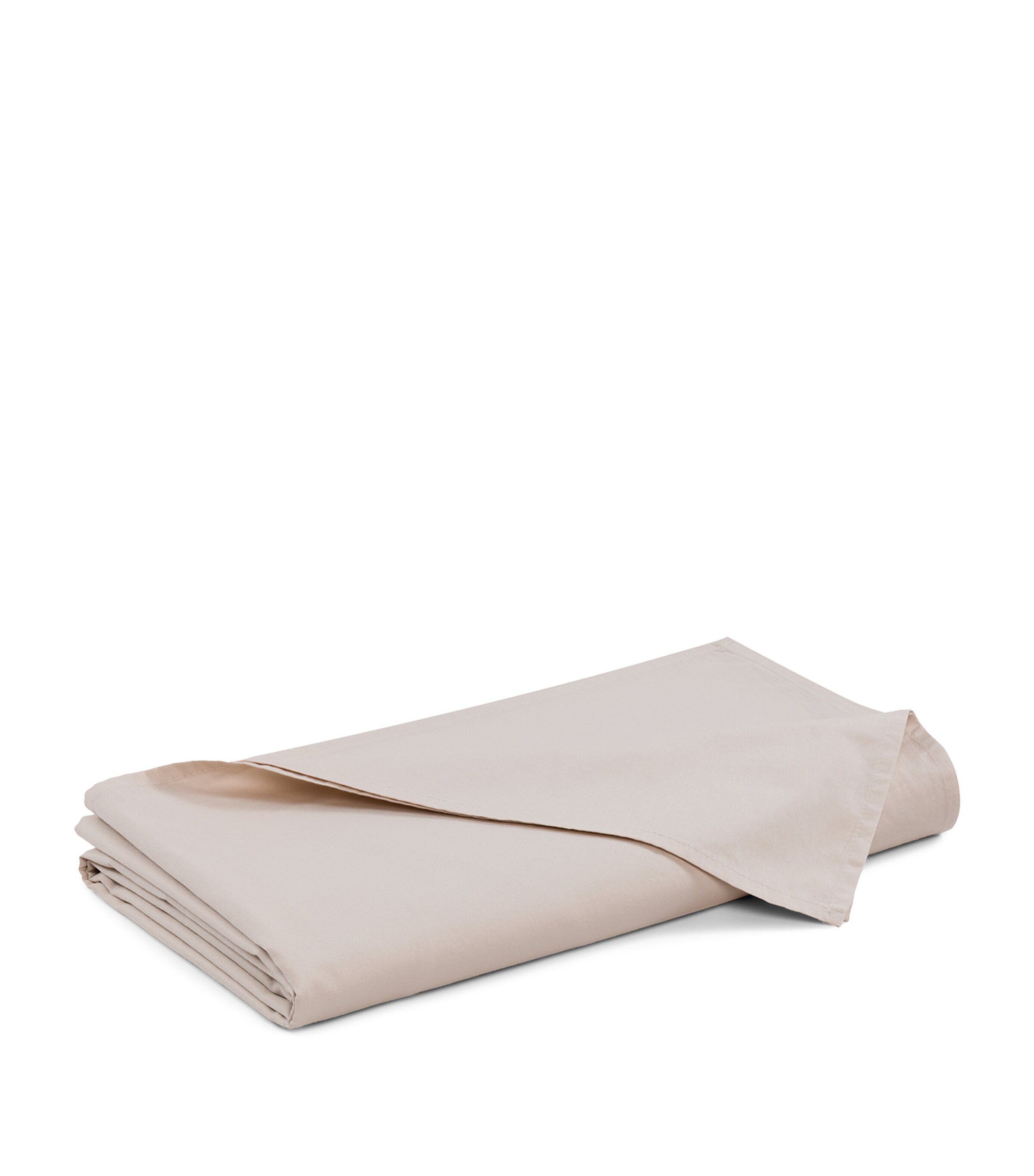 Hamam Organic Cotton Sateen Core Super King Flat Sheet (270cm x 310cm) Bone Image 1