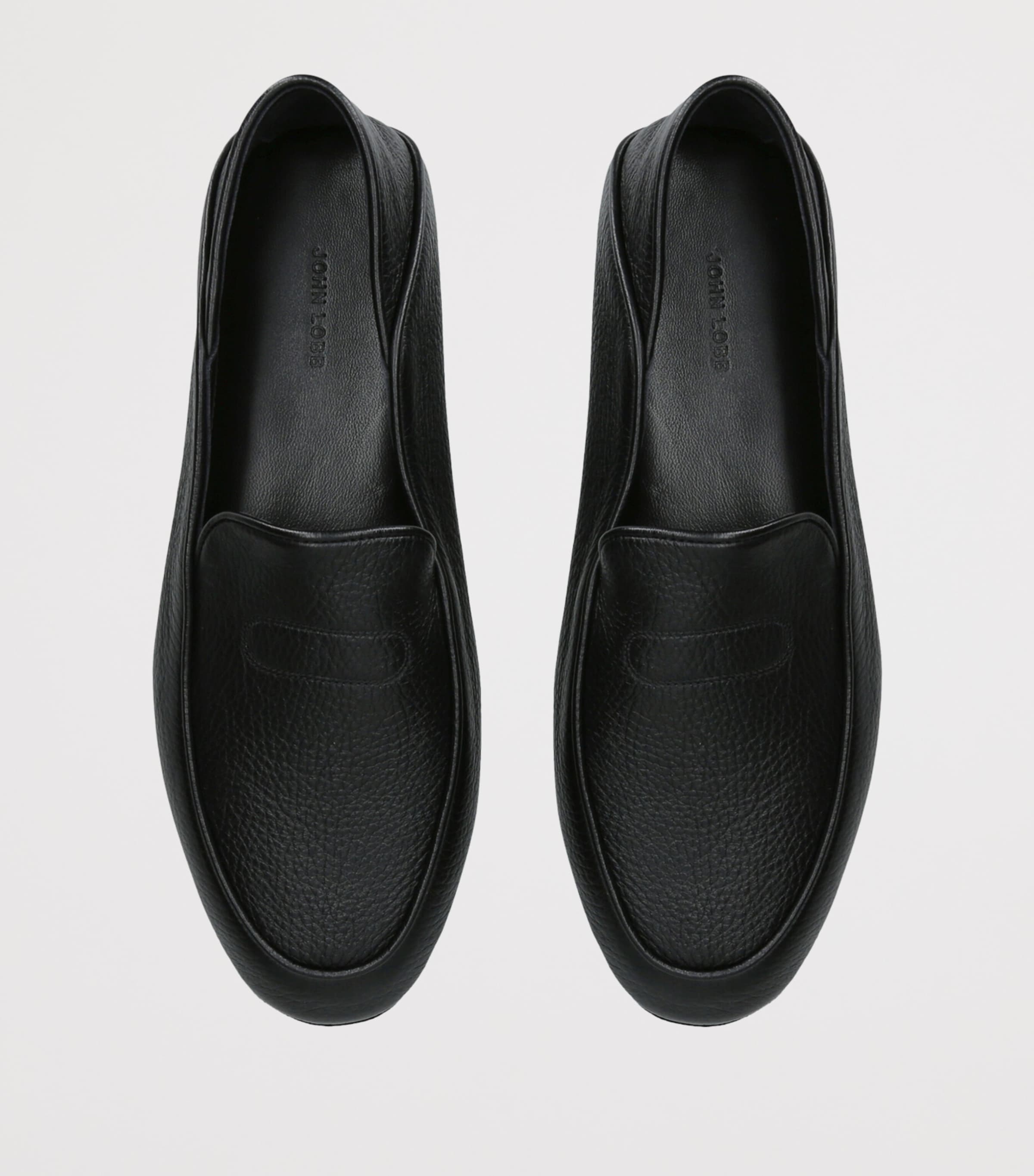 John Lobb Leather Kingston II Slippers Black Image 3